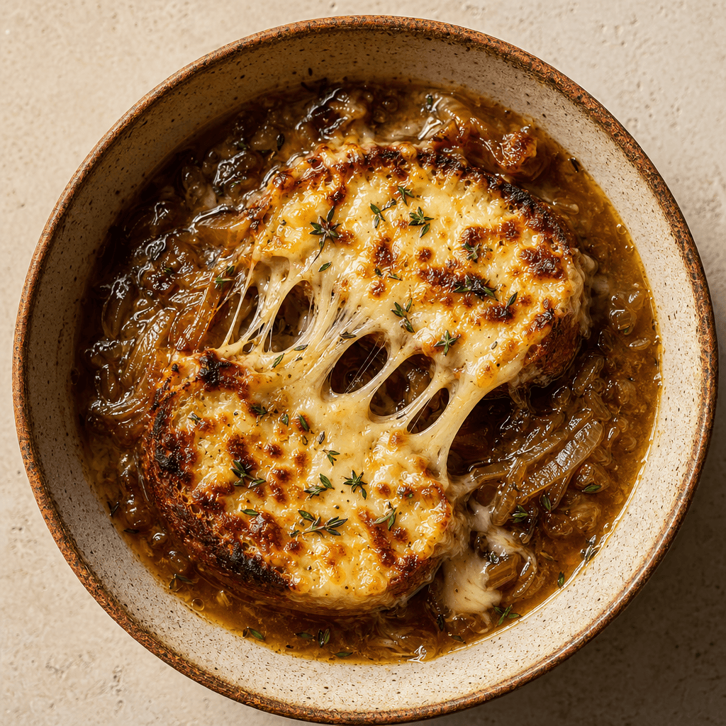French Onion Soup with Gruyère Croutons