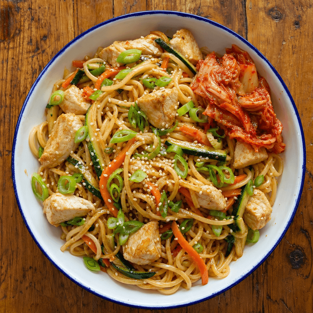 Garlic-Infused Chicken Noodles