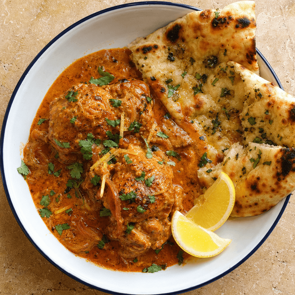 Butter Chicken with Garlic Naan