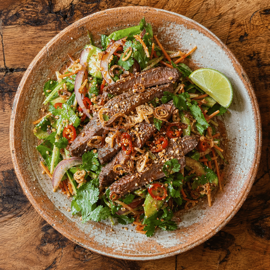 Thai Beef Salad with Crunchy Vegetables