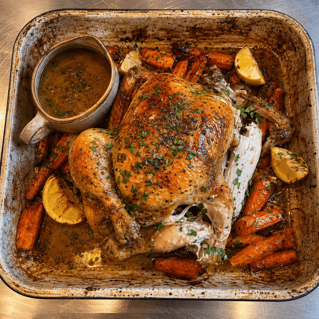 Roasted Chicken with Herb Gravy