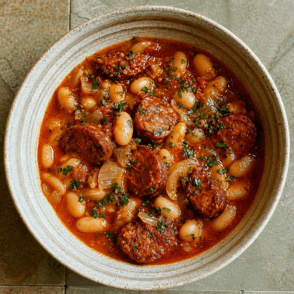 Spanish-Style White Bean & Chorizo Stew