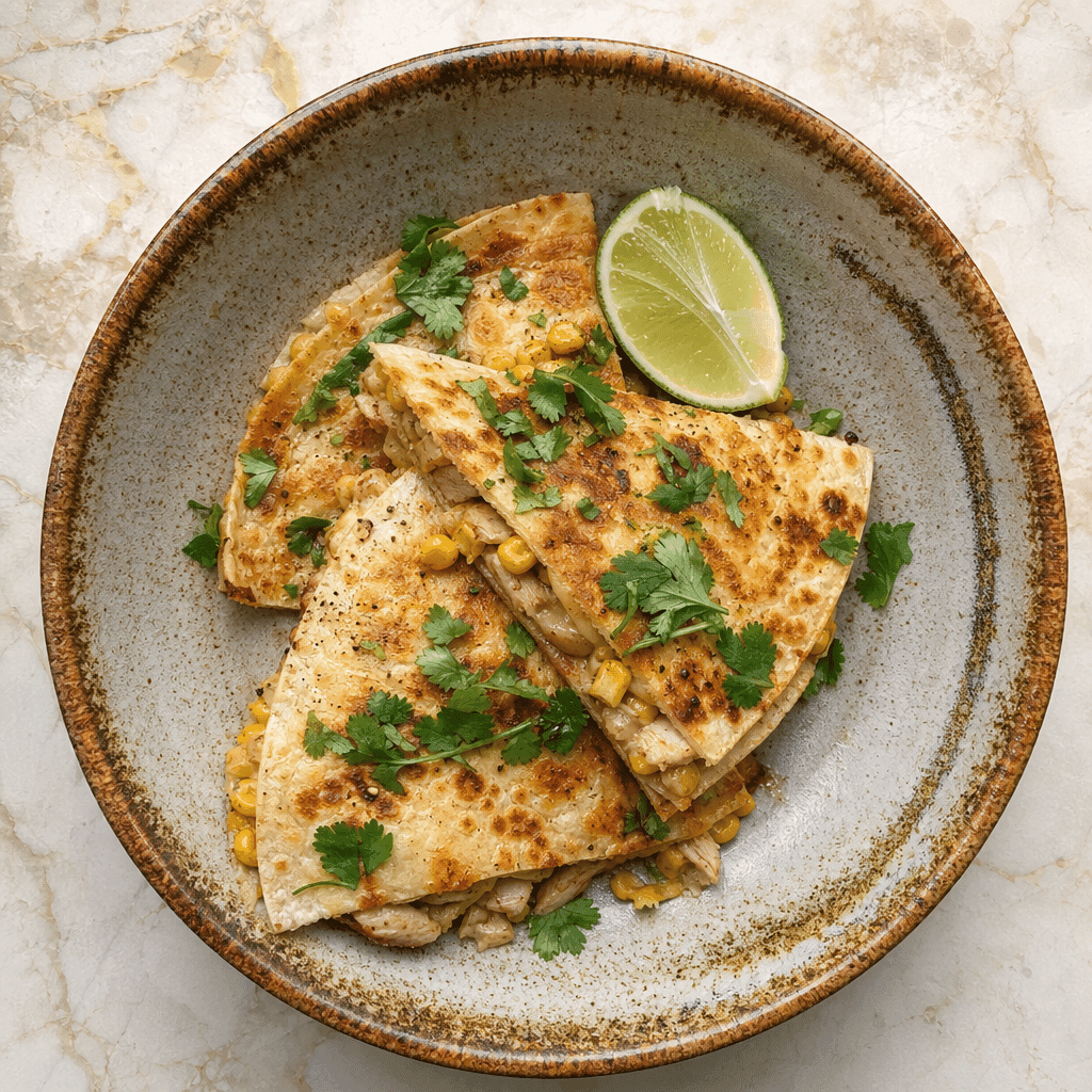 Chicken and Sweetcorn Quesadillas