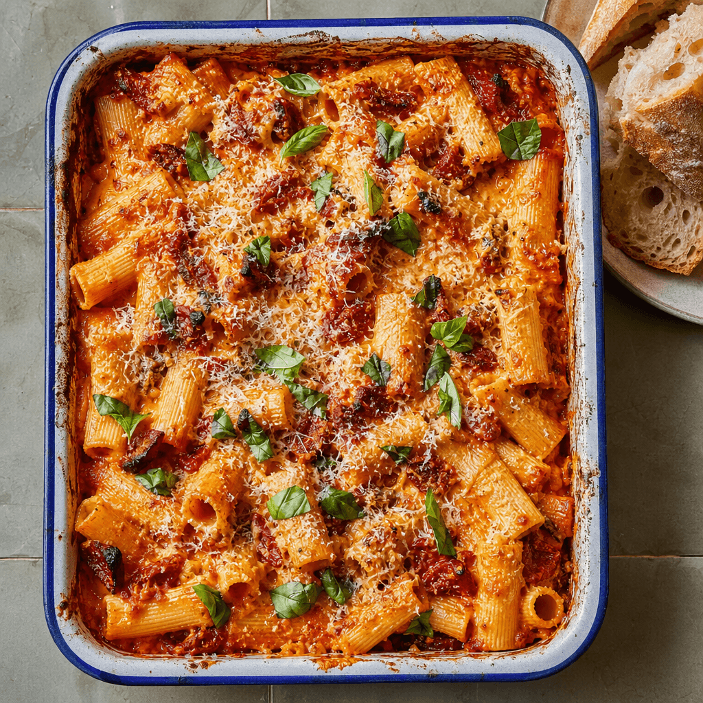 Creamy Tomato & Mascarpone Pasta Bake