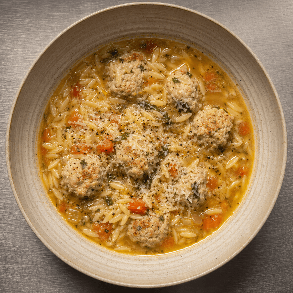 Turkey Meatball & Orzo Soup