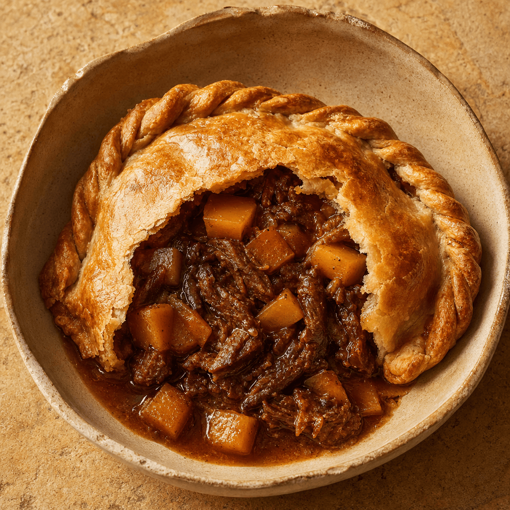 Cornish Pasty with Slow-Cooked Brisket Filling