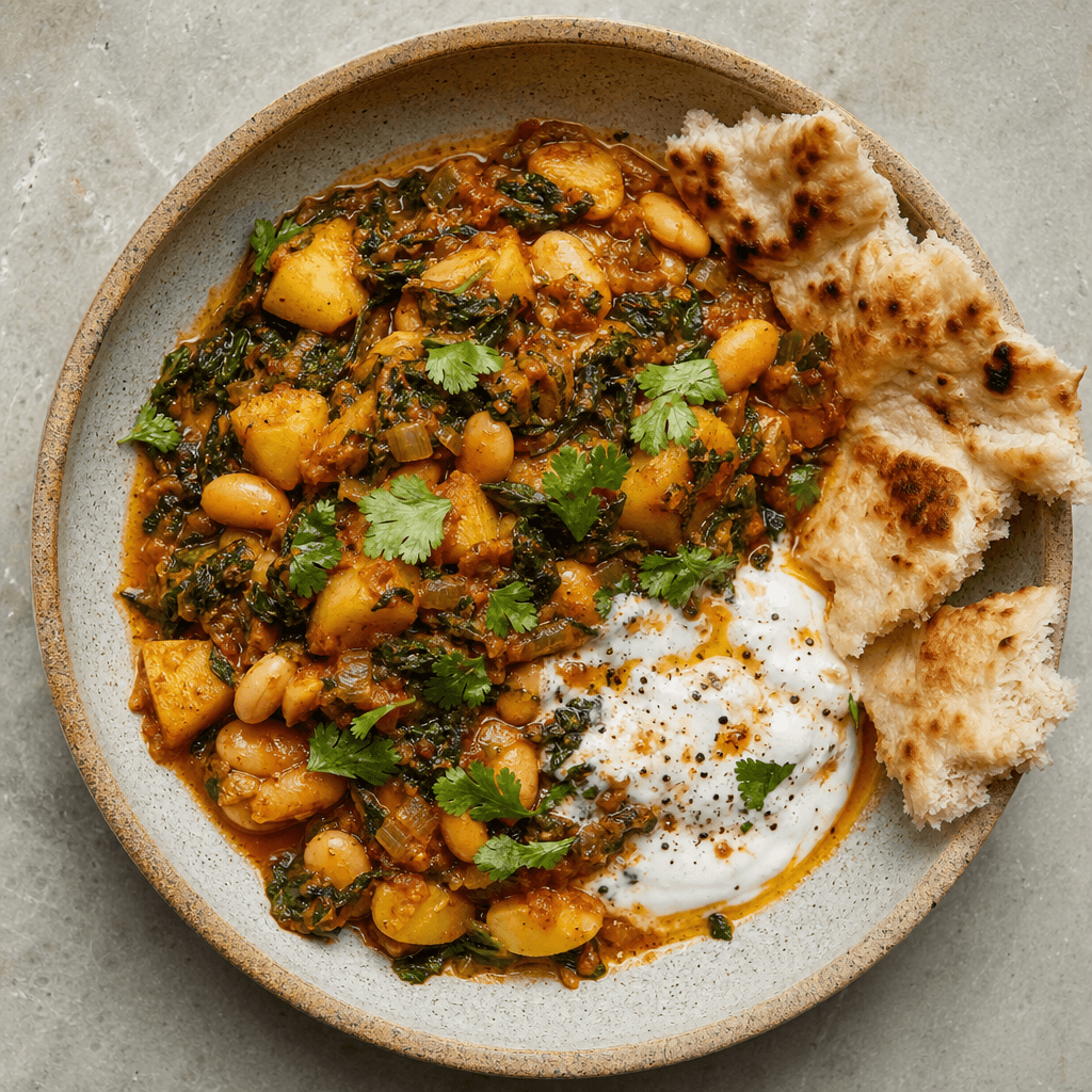 Saag Aloo Butter Beans