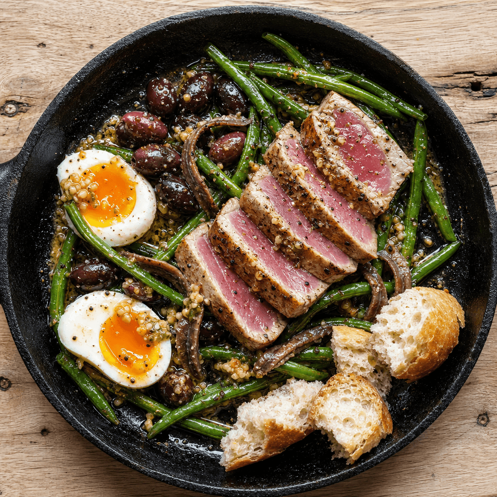 Tuna Niçoise with Soft-Boiled Egg & Green Beans