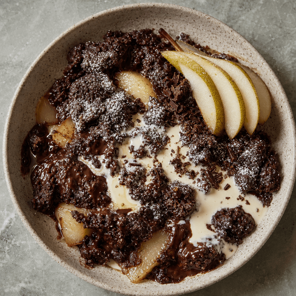 Pear & Chocolate Crumble
