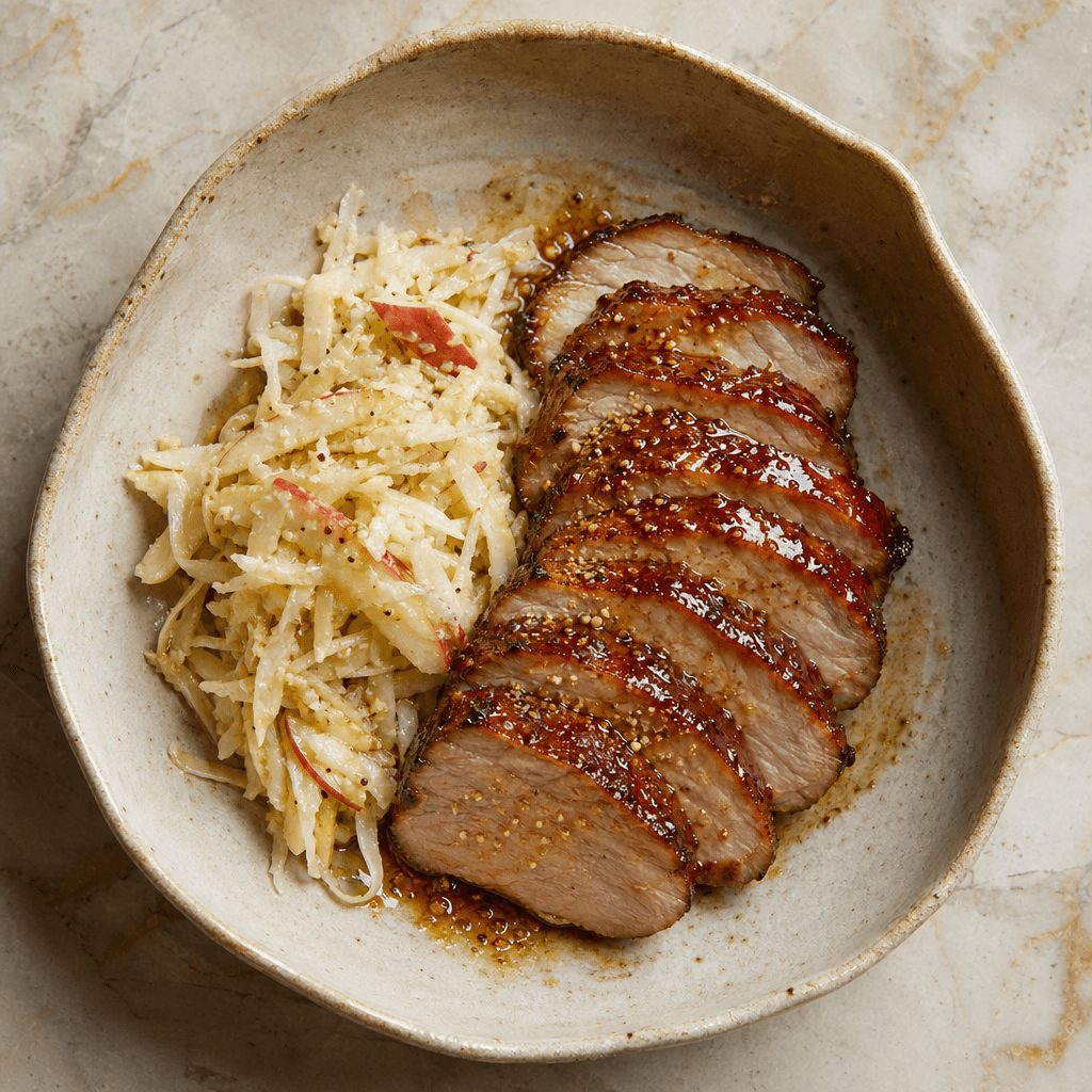 Smoked Pork Loin with Apple Mustard Glaze