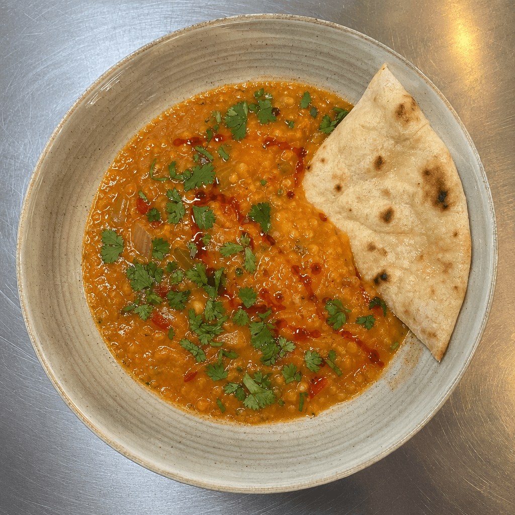 Red Lentil, Coconut & Tomato Soup