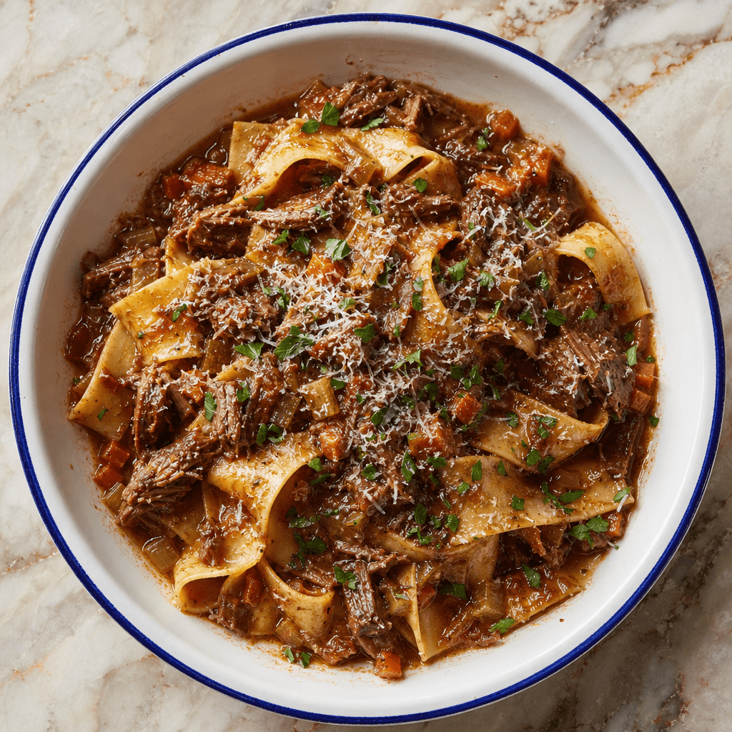 Slow Cooked Beef Shin Ragu with Pappardelle