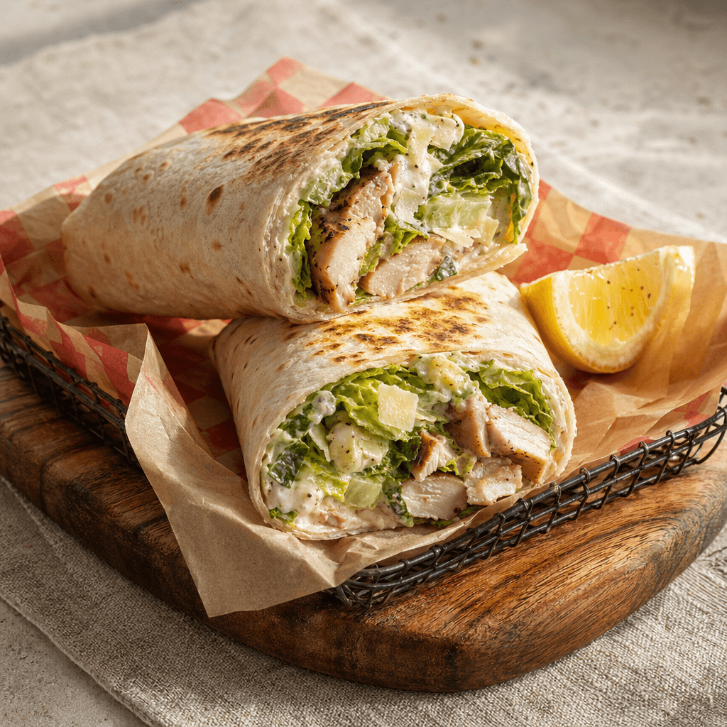 Smoked Chicken Caesar Wraps