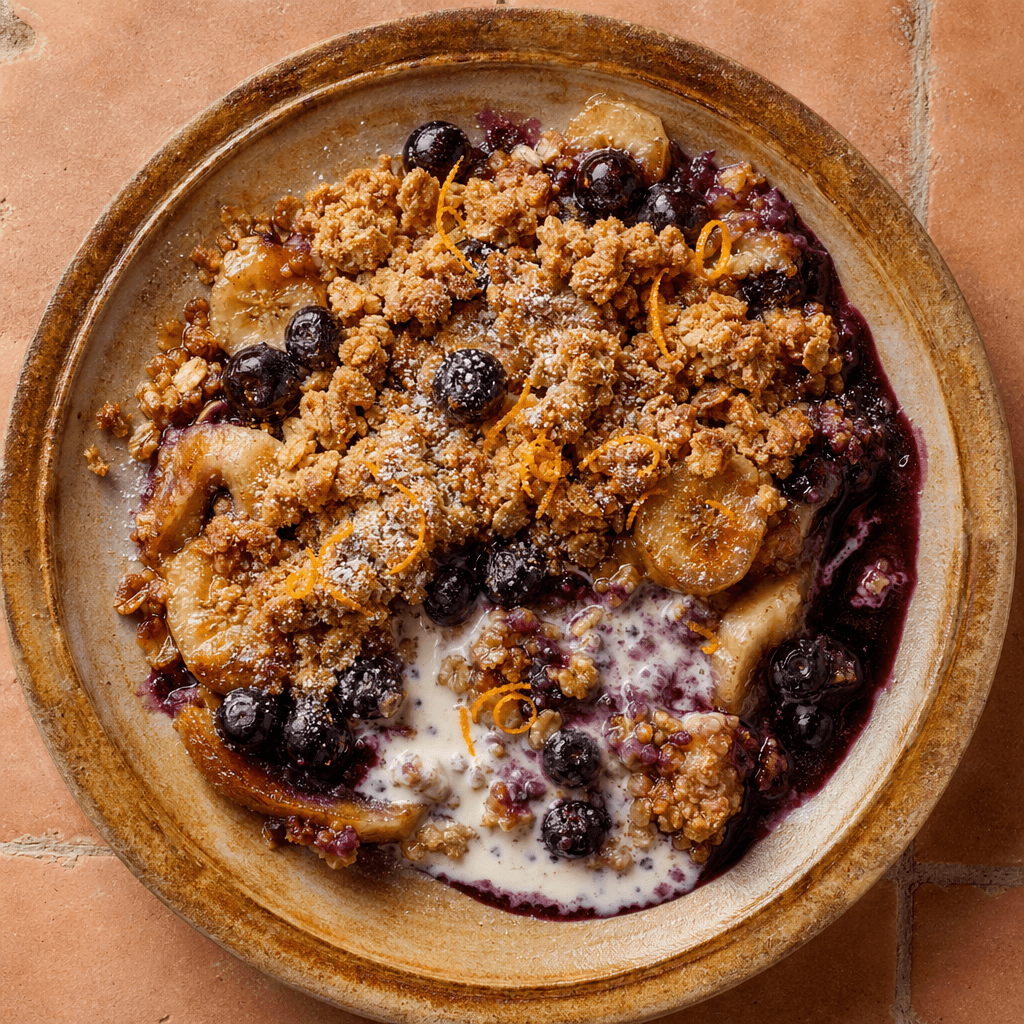 Banana & Blueberry Oat Crumble