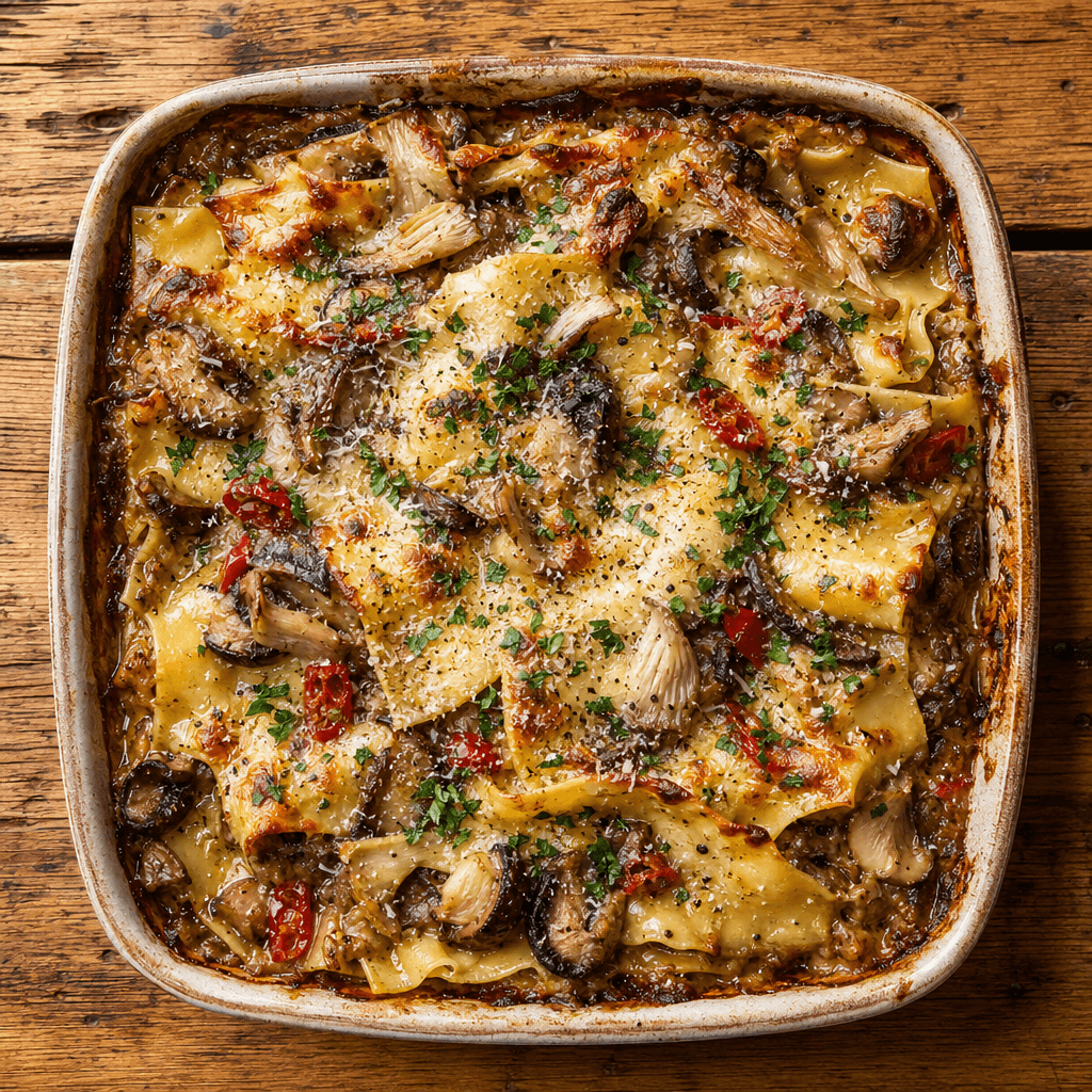 Spicy Mushroom Lasagne