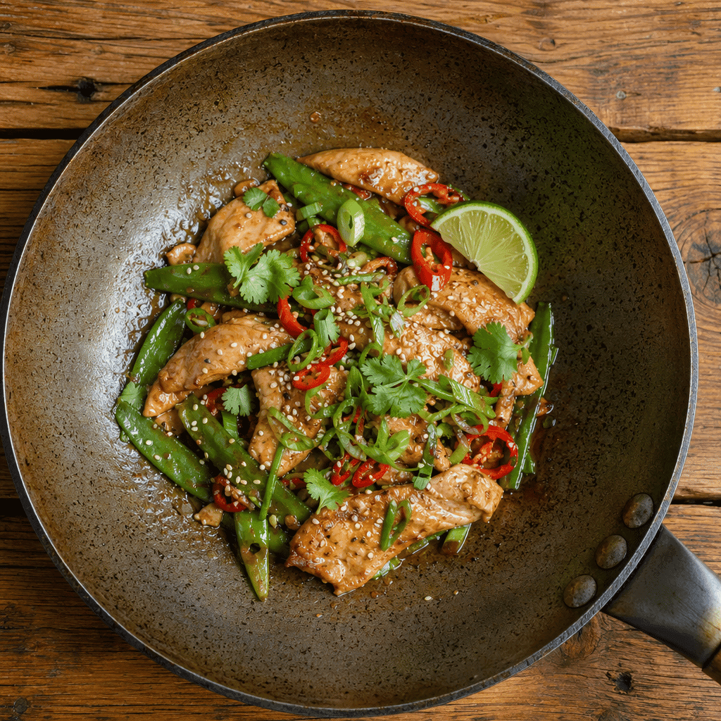 Chicken Stir-Fry with Cashews and Peppers
