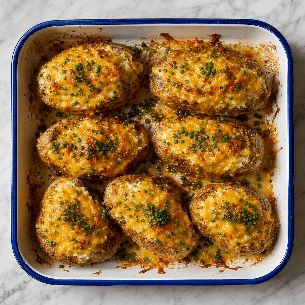 Chive & Cheddar Stuffed Baked Potatoes