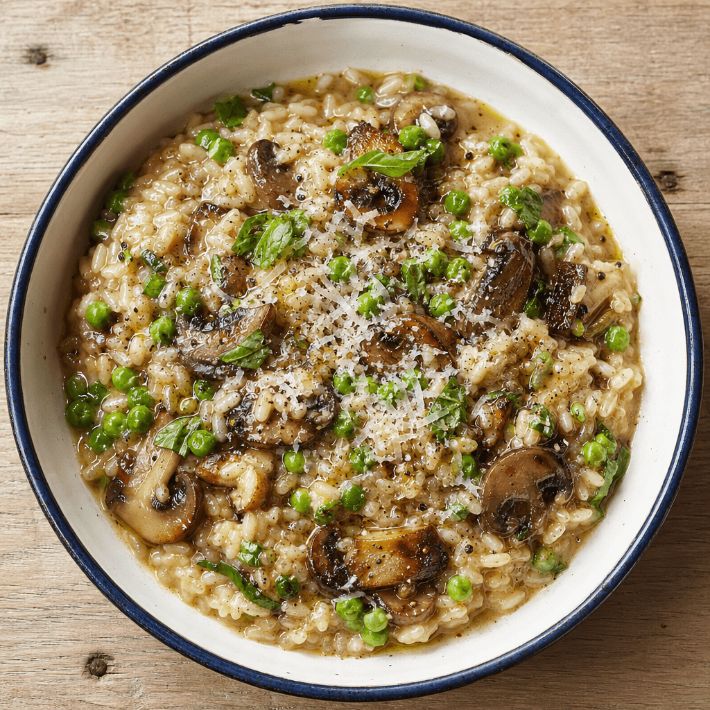 Mushroom & Pea Risotto