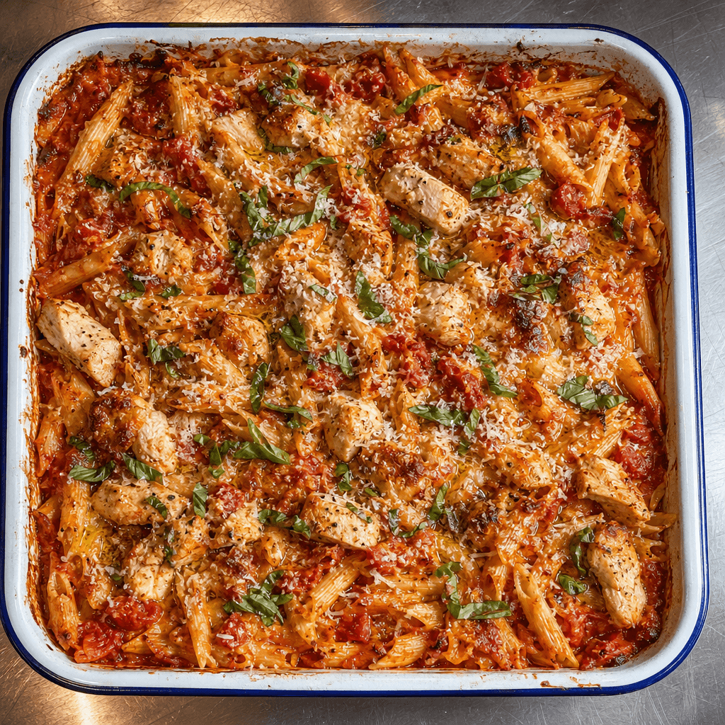 Chicken & Tomato Pasta Bake