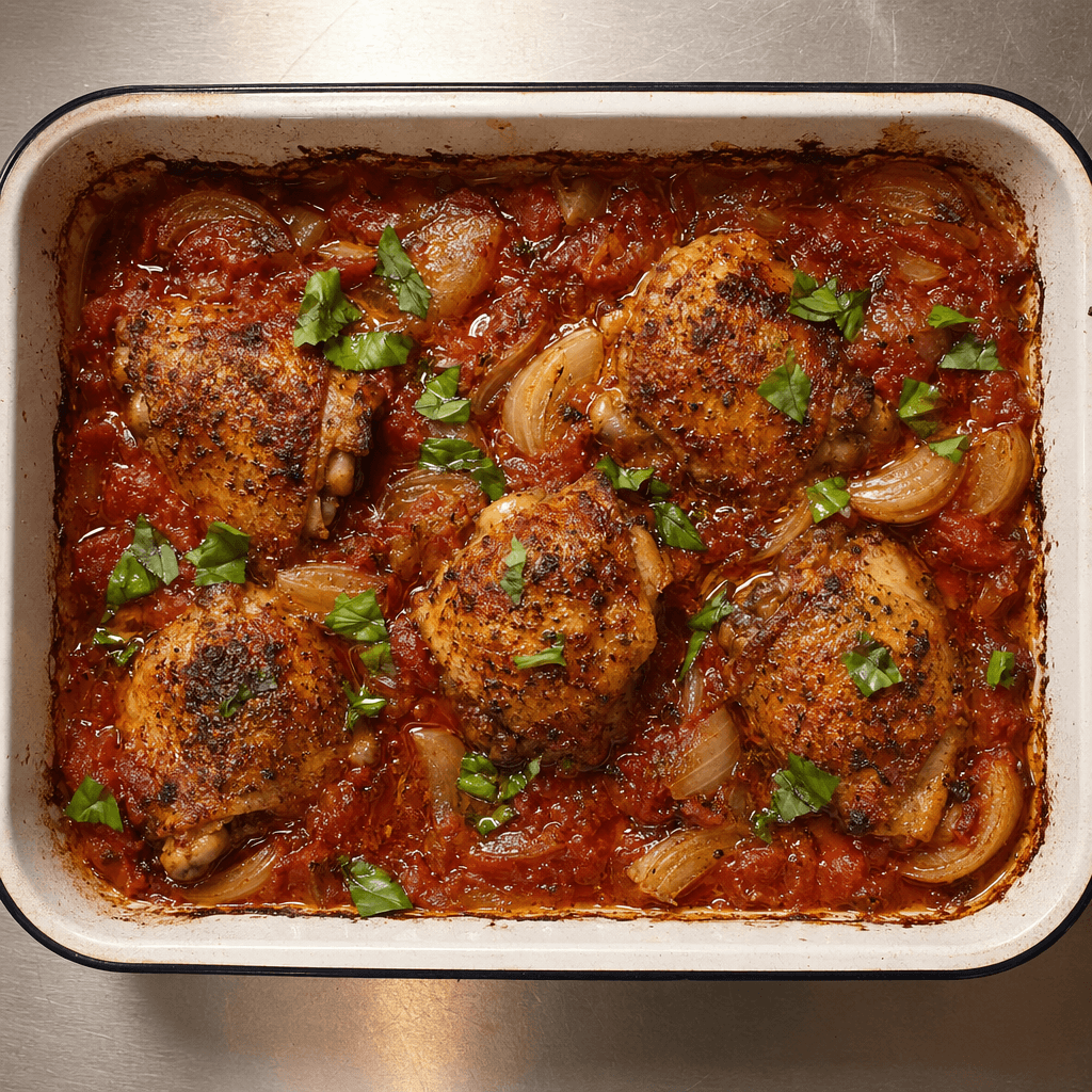 Chicken Thigh & Olive Casserole