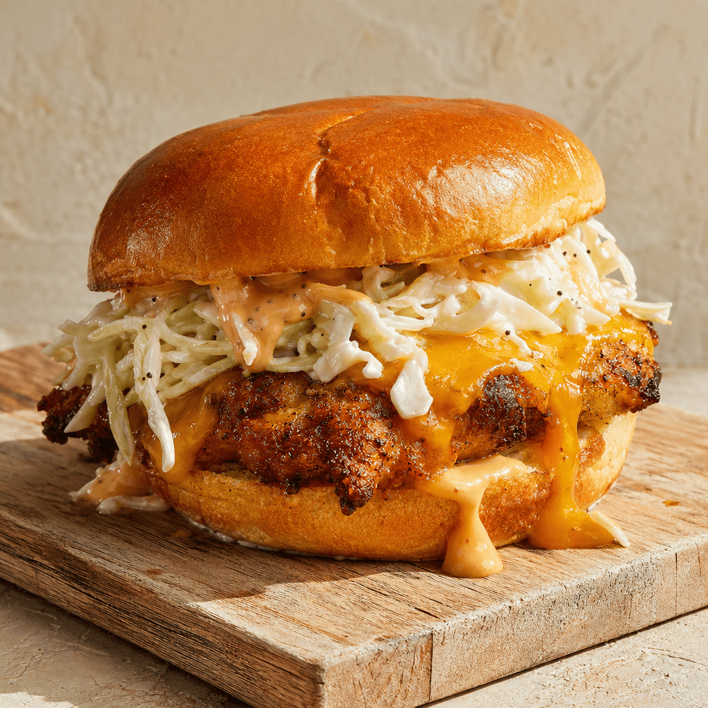 Crispy Chicken Burgers With White Slaw