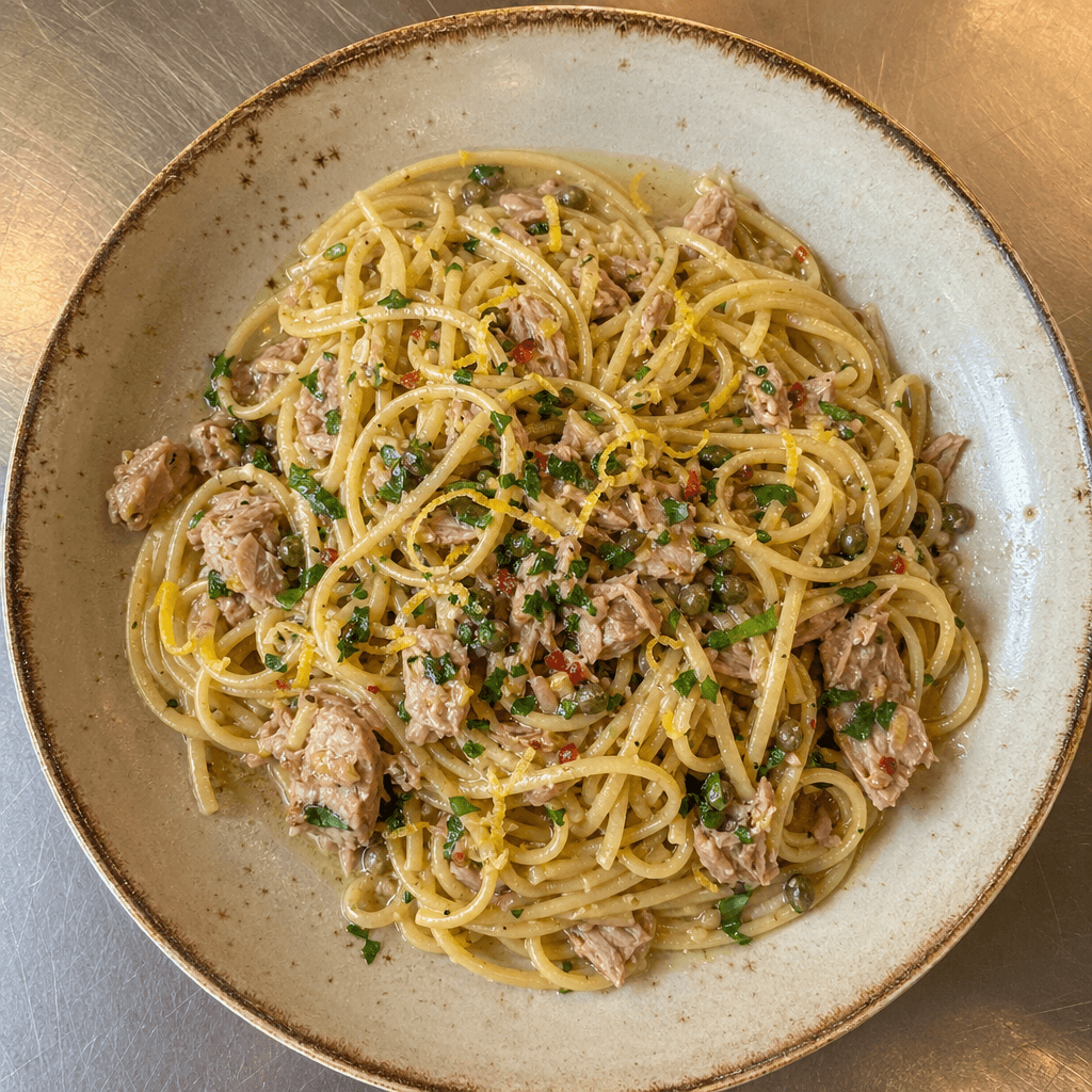 Tuna Pasta with Capers & Lemon