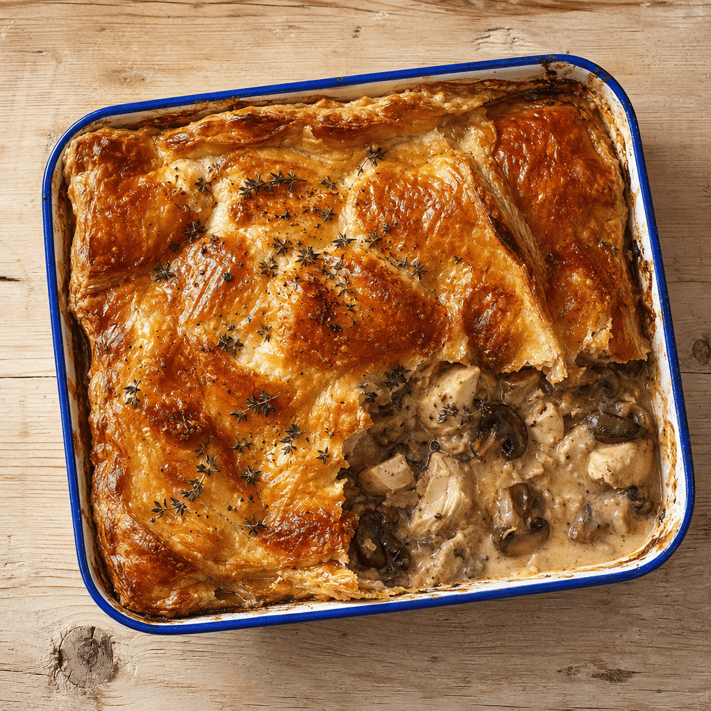 Chicken & Mushroom Puff Pie
