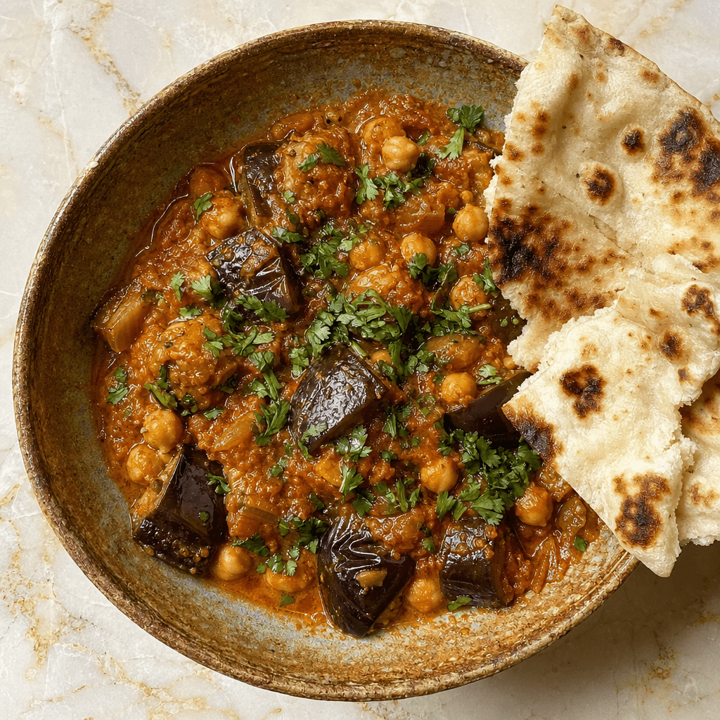 Aubergine & Chickpea Curry