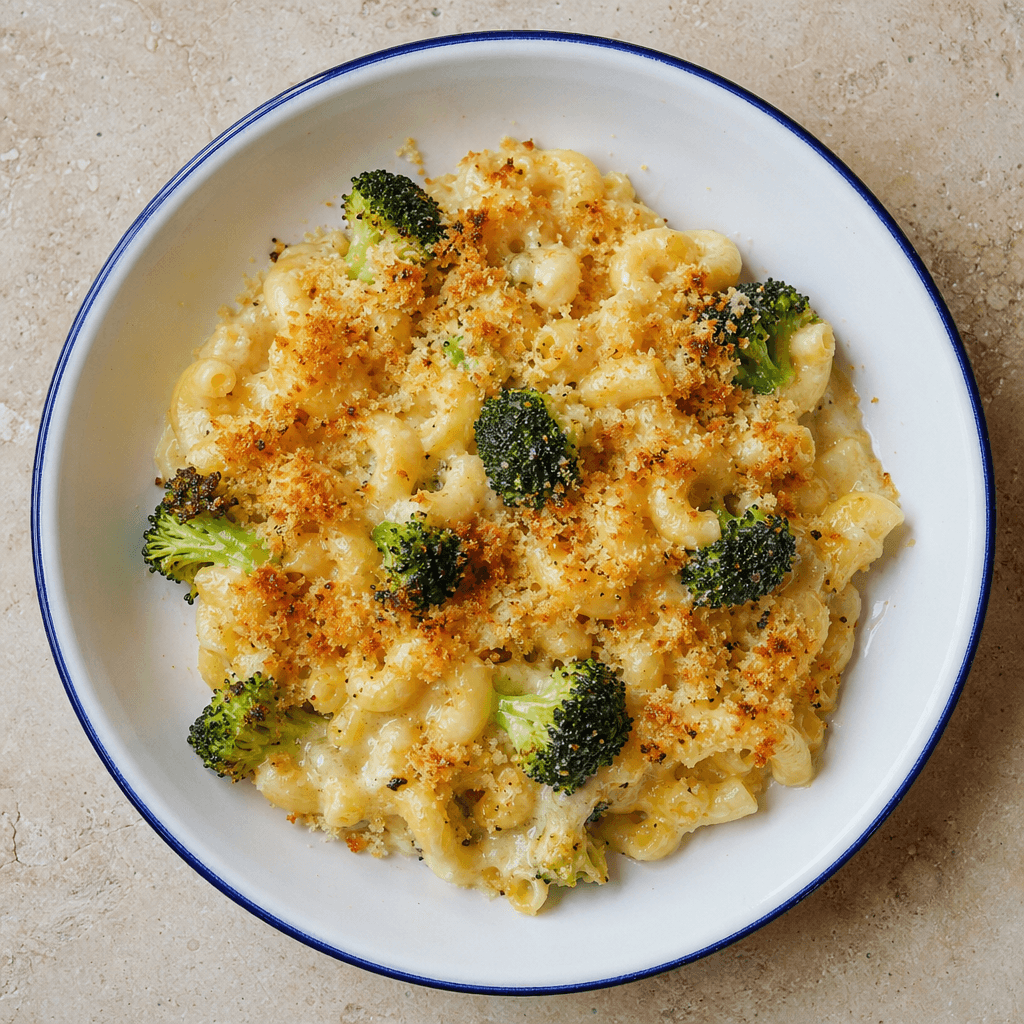 Crispy Broccoli Mac & Cheese
