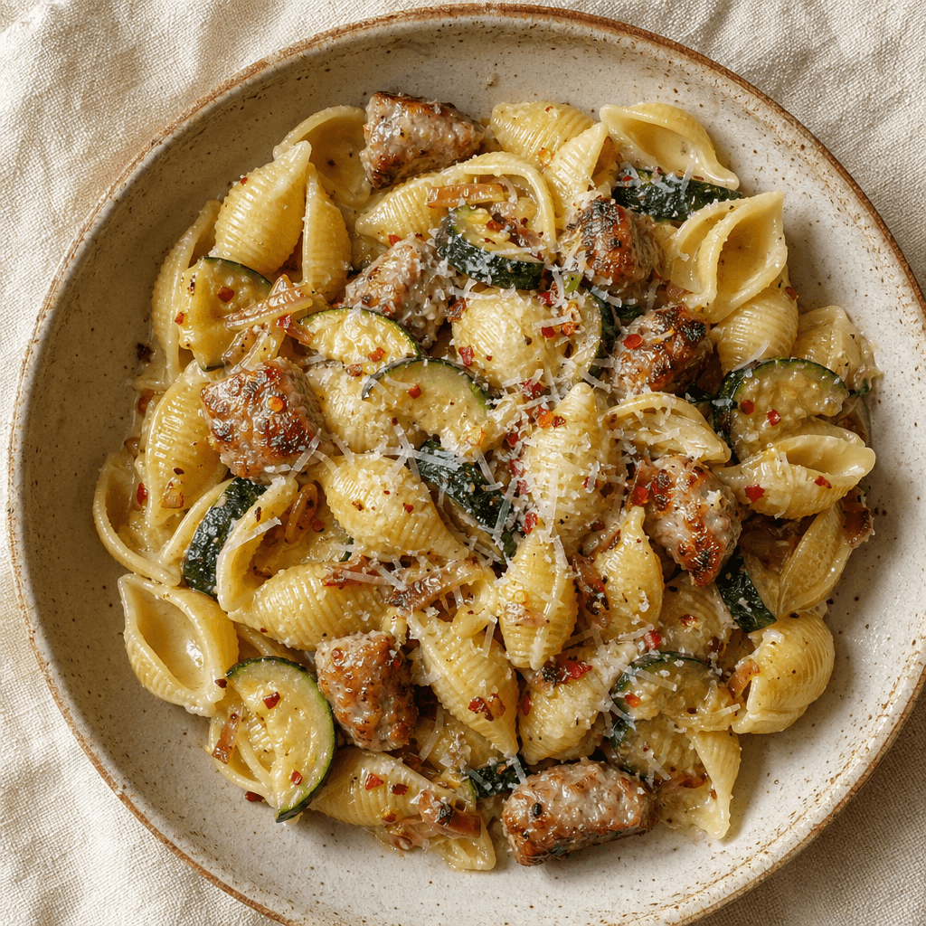Spicy Sausage & Courgette Pasta