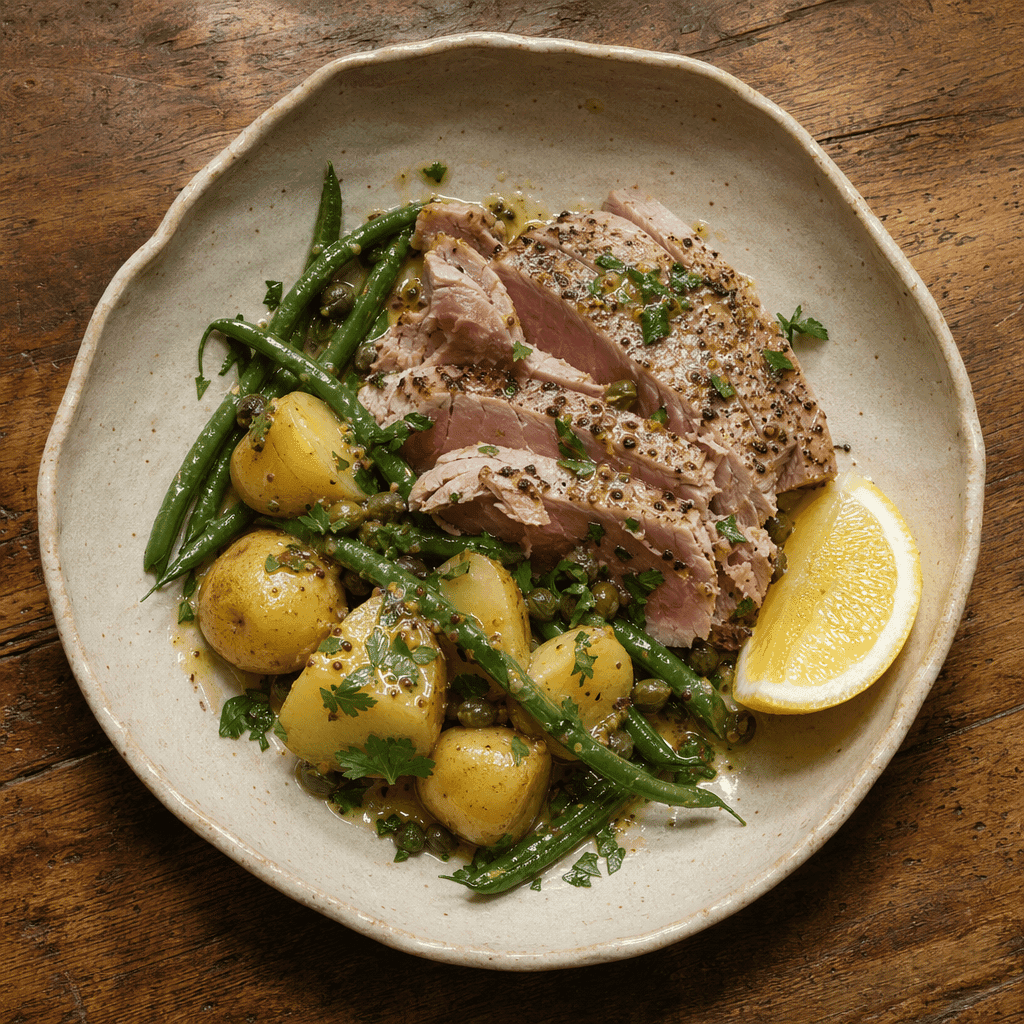 Tuna Niçoise with Soft-Boiled Eggs and New Potatoes
