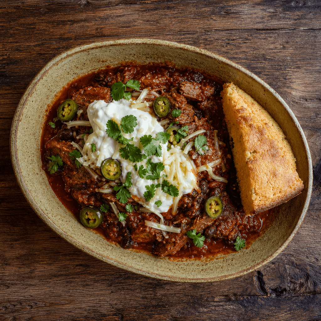 Smoked Brisket Chilli with Cornbread