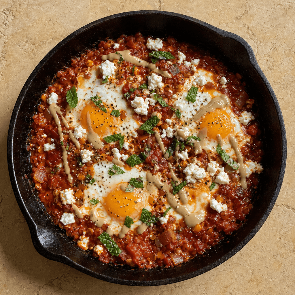 Shakshuka With Feta & Flatbreads