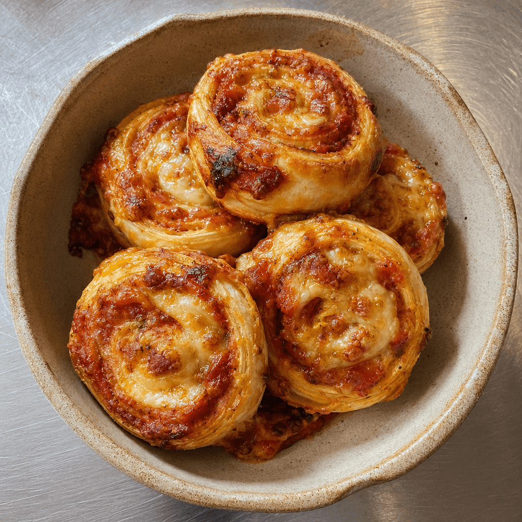 Pizza Pinwheels with Tomato & Cheese
