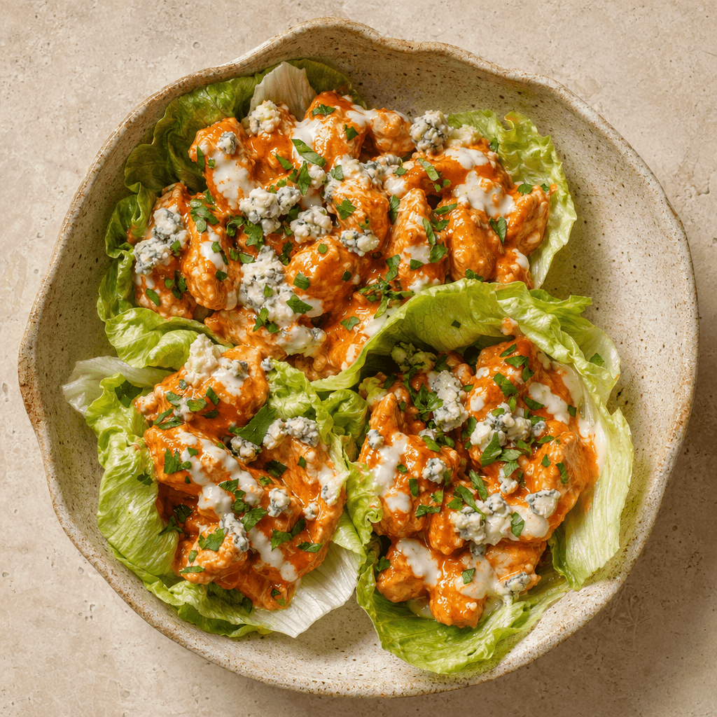 Buffalo Chicken Lettuce Cups