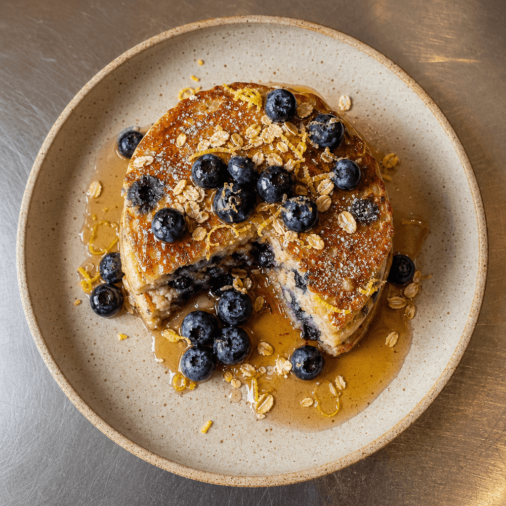 Blueberry & Lemon Oat Pancakes