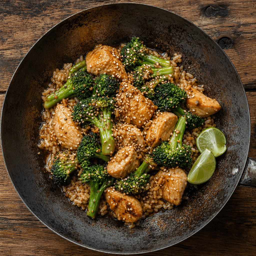 Chicken & Broccoli Stir-Fry with Brown Rice