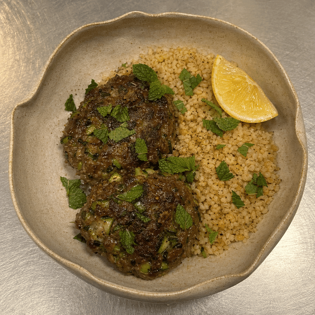 Mini Lamb Burgers with Hidden Courgette