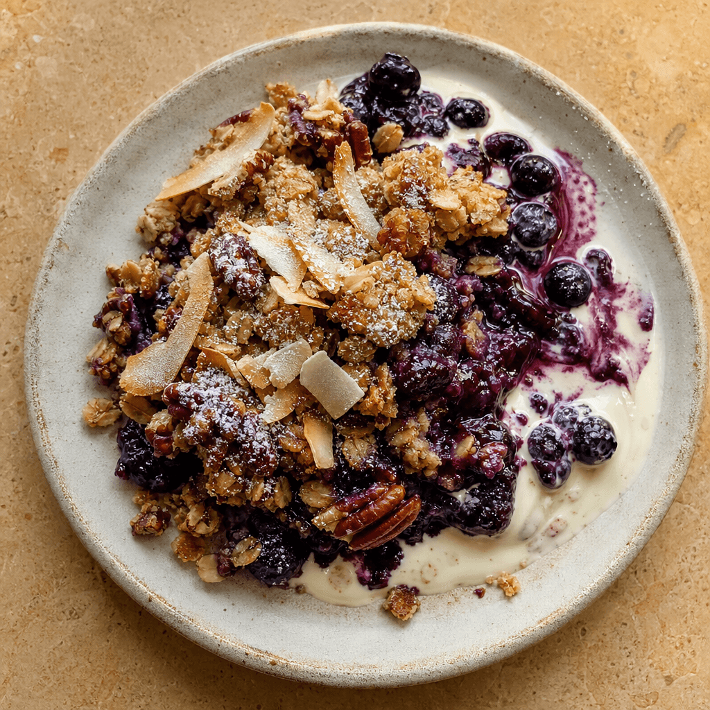 Blueberry Oat And Pecan Crumble