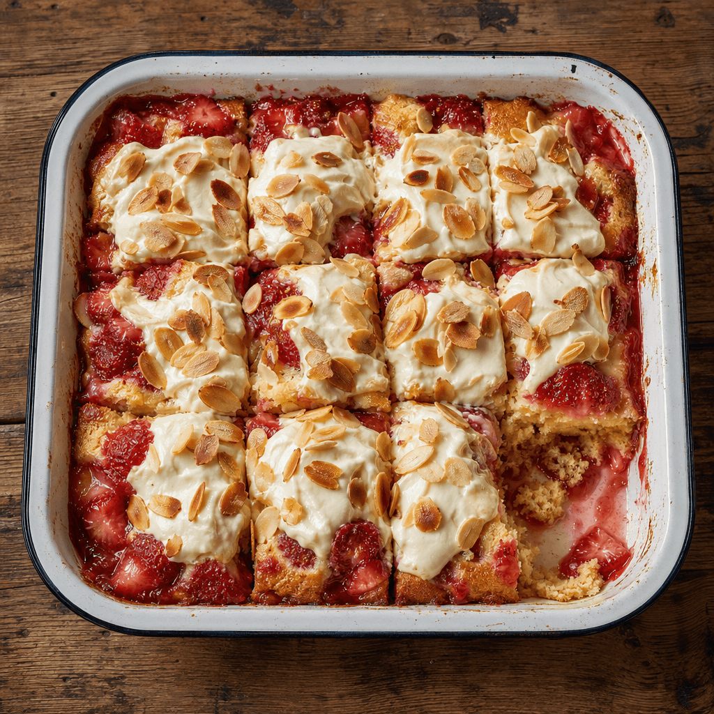 Strawberry Shortcake Traybake
