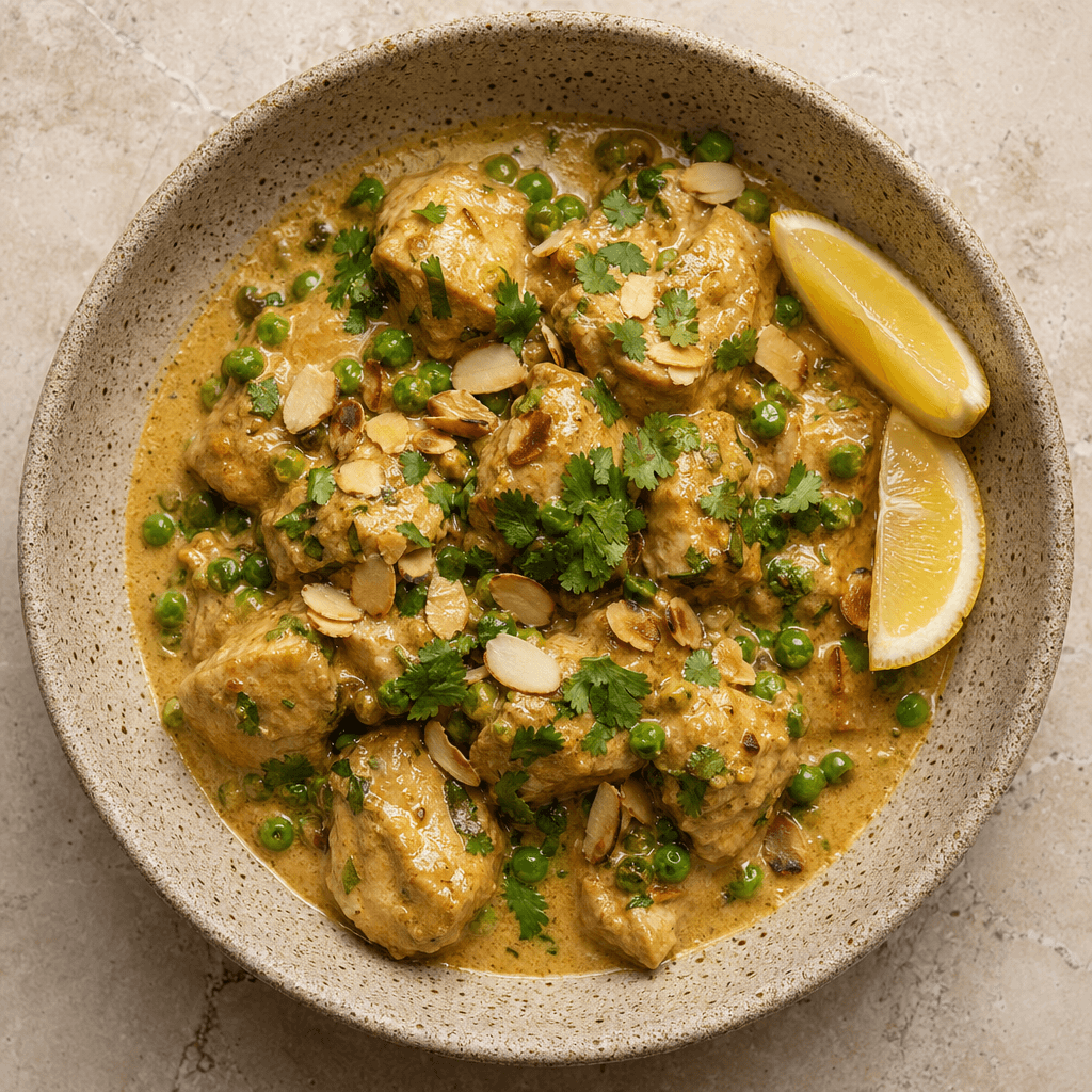 Chicken Korma with Peas