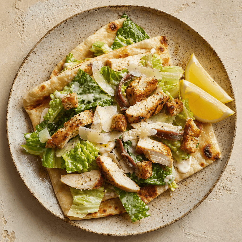 Chicken Caesar Flatbreads