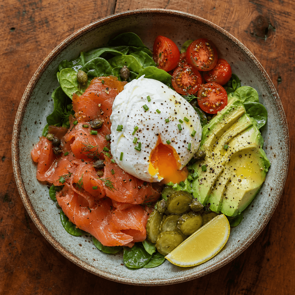 Poached Egg & Smoked Salmon Protein Plate