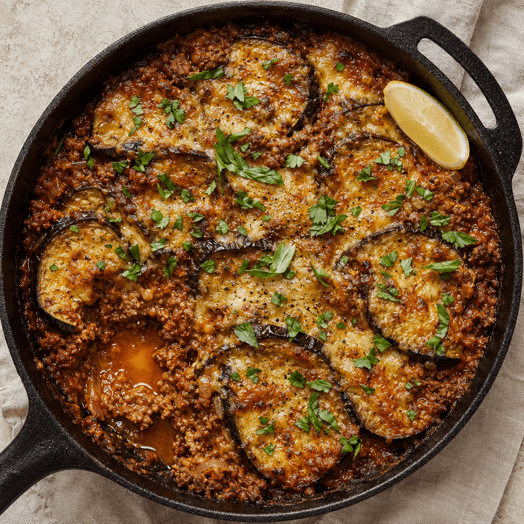 Lamb, Tomato & Aubergine Bake