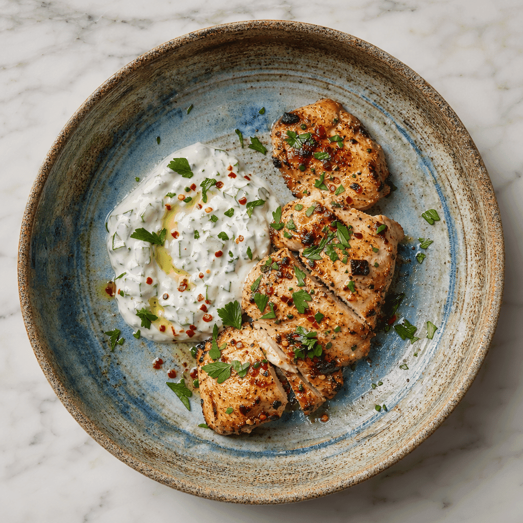 Chicken Souvlaki with Homemade Tzatziki