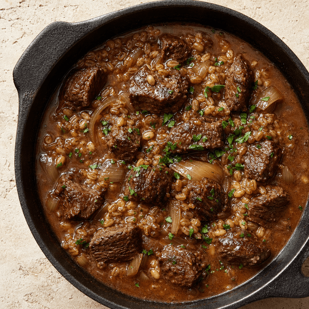 Beef & Pearl Barley Pot