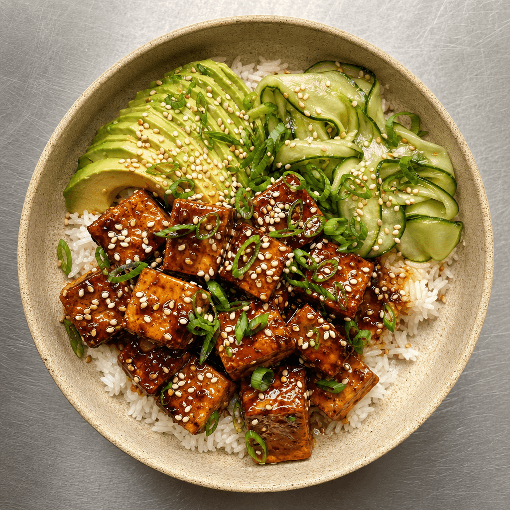 Teriyaki Tofu Rice Bowls