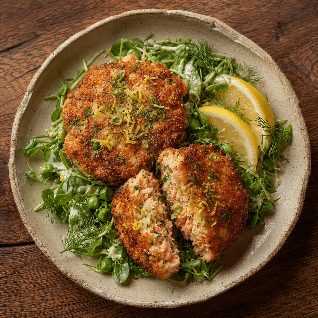Salmon Fishcakes with Greens