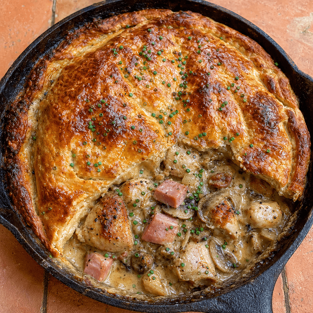 Chicken, Ham & Mustard Pie