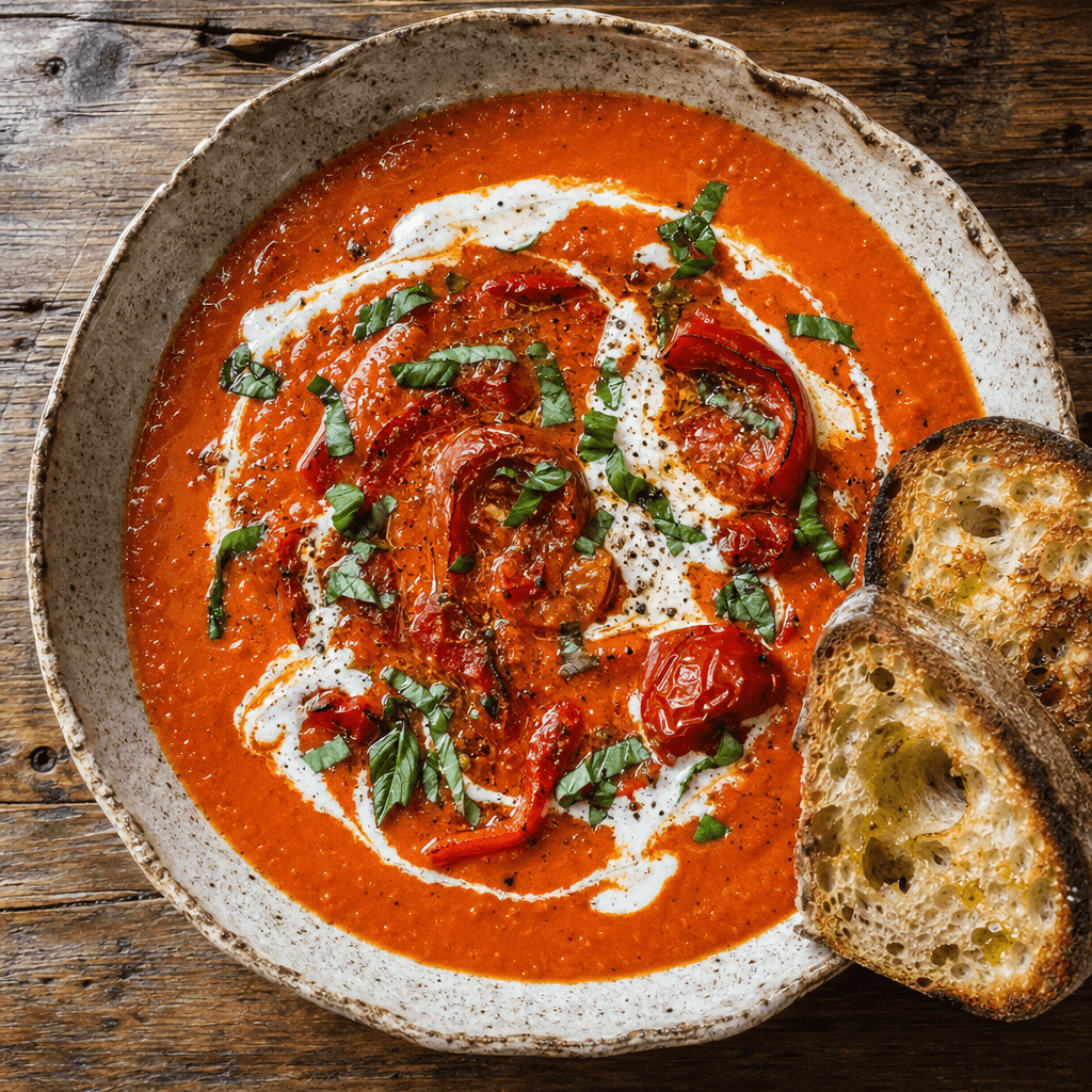 Creamy Roast Tomato & Red Pepper Soup